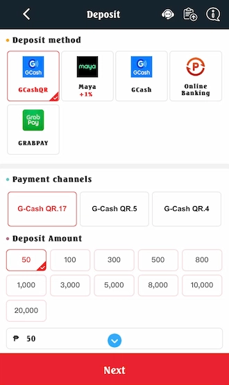 💥Step 1: Select the GCASH method. Then, choose one of the payment channels.